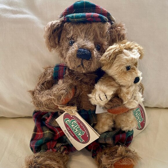 Ganz Cottage Collectibles Mohair Bear Robbie with Rover 1996 Artist MARY HOLSTAD - Picture 1 of 10